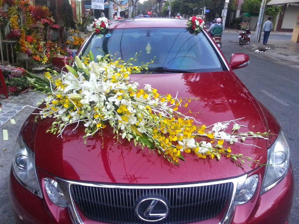 Xe hoa cưới màu đỏ nồng nàng, rực rỡ Xe hoa cưới màu đỏ nồng nàng, rực rỡ
